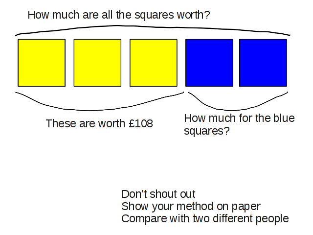 Visual Ratios problem 2 - given one part find another part or the whole